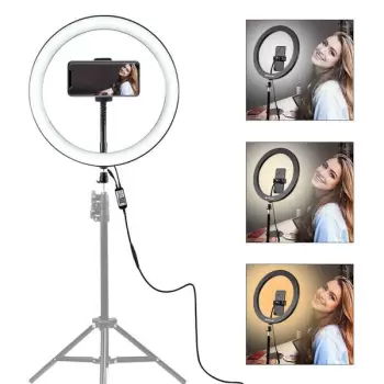 Lampa circulara cu trepied Selfie Ring Light cu LED imagine