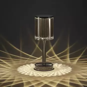 Lampa de masa wireless din cristal acrilic cu touch si incarcare prin usb imagine