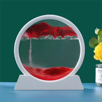 Lampa decorativa tip clepsidra, nisipuri miscatoare, Moving Sand Art imagine