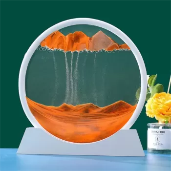 Lampa decorativa tip clepsidra, nisipuri miscatoare, Moving Sand Art imagine