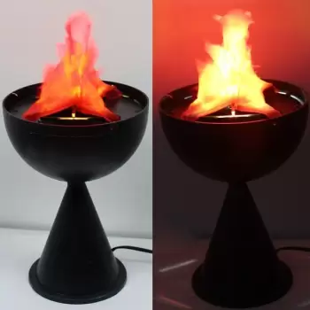 Lampa electrica flacara falsa cu picior imagine