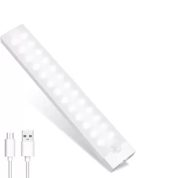 Lampa led cu senzor de miscare, suport magnetic, reincarcare prin USB, portabila, lumina rece imagine