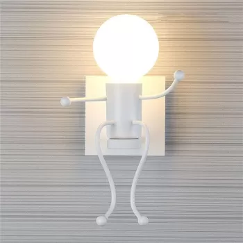 Lampa metalica retro industriala tip humanoid, soclu E27 imagine
