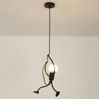 Lampa metalica retro industriala tip humanoid, soclu E27 imagine