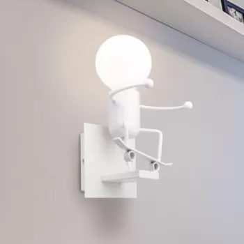 Lampa metalica retro industriala tip humanoid, soclu E27 imagine