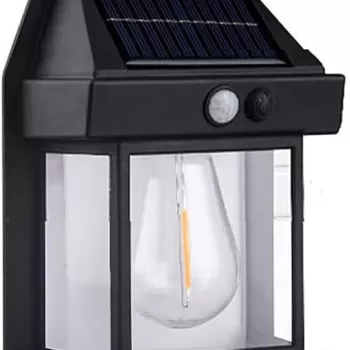 Lampa solara bec de perete LED cu senzor de miscare imagine