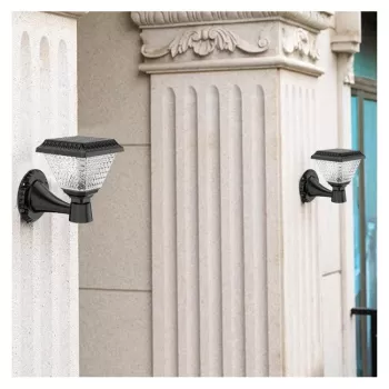 Lampa solara de perete, lumina calda si RGB, cu telecomanda, hexagonala, 6w, imagine