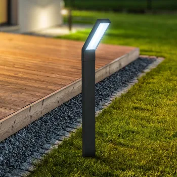 Lampa Solara Gradina LED 90 LED-uri, 3 Moduri Lumina, IP65, 83cm Inaltime Totala, Negru imagine