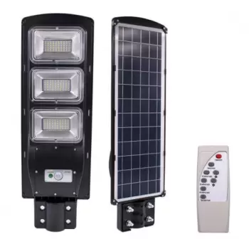 Lampa stradala proiector LED cu Incarcare Solara prin Panou Fotovoltaic + telecomanda imagine