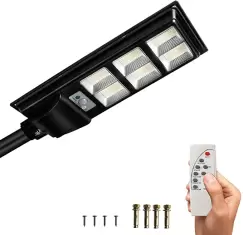 Lampa stradala proiector LED cu panou fotovoltaic + telecomanda si senzor, 120W/200W/300W imagine