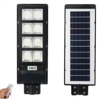 Lampa stradala proiector LED cu panou fotovoltaic + telecomanda si senzor, 120W/200W/300W imagine