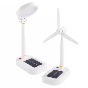 Lampa ventilator 2-in-1 cu panou solar si USB imagine