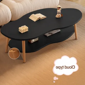 Masa de Cafea in Forma de Nor Cloud Table 2 Nivele 100cm Alb Design Modern imagine