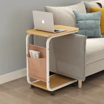 Masa de colt multifunctionala cu raft pentru carti, design modern si practic imagine