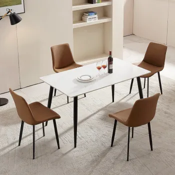 Masa de dining moderna din piatra sinterizata imagine