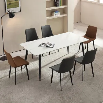 Masa de dining moderna din piatra sinterizata imagine