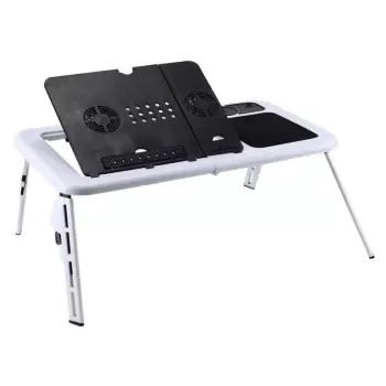 Masa laptop cu 2 coolere + suport pahar + mousepad, E-Table imagine