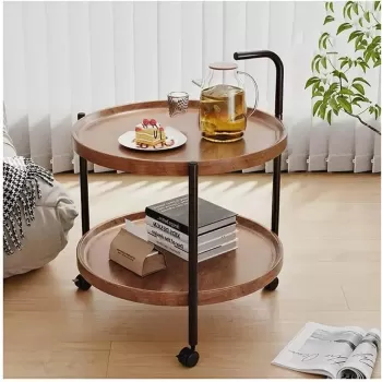 Masa rotunda de cafea pentru living, design nordic 40 x 40 x 65cm imagine