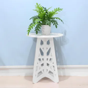 Masuta de cafea, etajera alba, 48 x 31.5 x 35 cm imagine