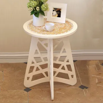 Masuta de cafea, etajera alba, 48 x 31.5 x 35 cm imagine