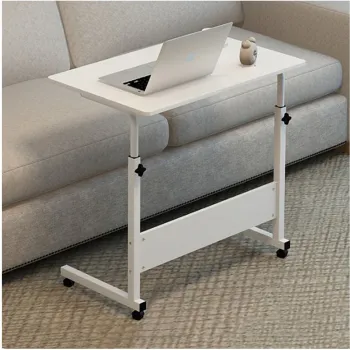 Masuta laptop reglabila, mini birou cu roti, 80 cm x 40 cm imagine