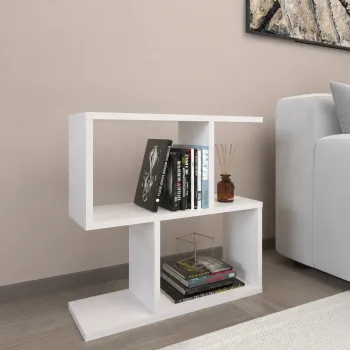 Masuta laterala cu rafturi pentru carti, 60 x 20 x 59,4 cm imagine