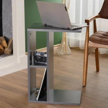 Masuta multifunctionala din PAL 18 mm, stil scandinav, 44 x 30 cm, inaltime totala 64 cm imagine