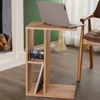 Masuta multifunctionala din PAL 18 mm, stil scandinav, 44 x 30 cm, inaltime totala 64 cm imagine