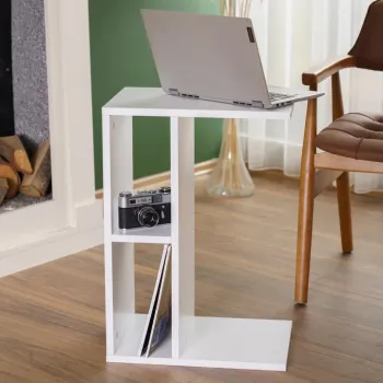 Masuta multifunctionala din PAL 18 mm, stil scandinav, 44 x 30 cm, inaltime totala 64 cm imagine