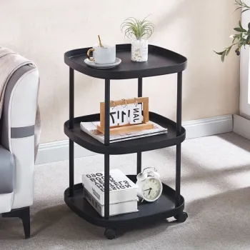 Masuta multifunctionala pe roti 62x39 cm cu 3 niveluri imagine