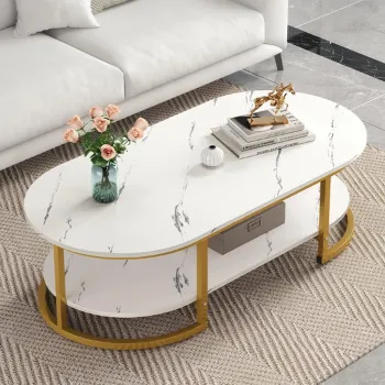 Masuta Ovala Dining Lemn Masiv Design Modern Eleganta 120 * 60 * 45cm imagine