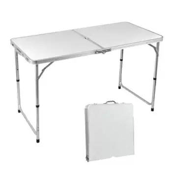 Masuta pliabila picnic din aluminiu 60 x 120 cm + 4 scaune pliabile imagine