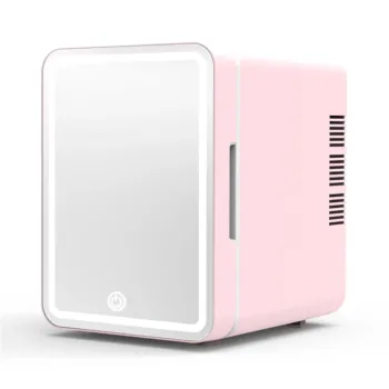 Mini Frigider pentru Cosmetice, functie de Racire si Incalzire, capacitate 4 litri, cu Oglinda si Iluminare LED, 12 V si 220 V imagine