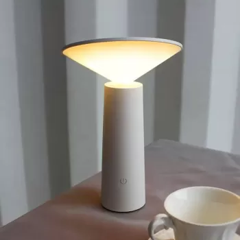 Mini lampa de birou, LED, cu lumina indirecta, touch control, incarcare USB, rotire 40? imagine