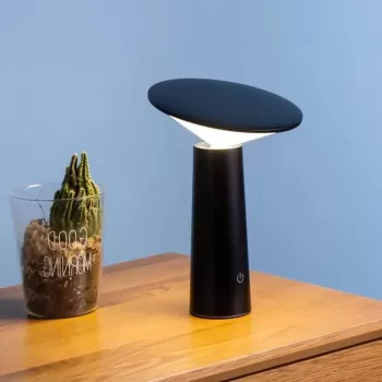 Mini lampa de birou, LED, cu lumina indirecta, touch control, incarcare USB, rotire 40? imagine