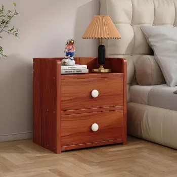 Noptiera alba minimalista din PAL cu 2 sau 3 sertare imagine