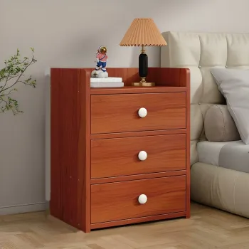 Noptiera alba minimalista din PAL cu 2 sau 3 sertare imagine