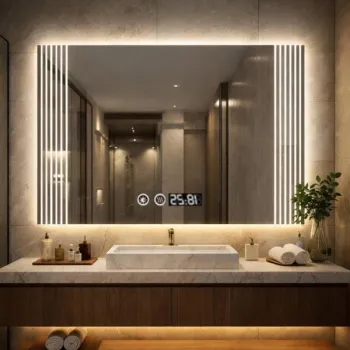 Oglinda LED Premium 80x60 cu Touch, Antiaburire si Iluminare LED imagine