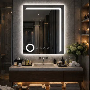 Oglinda LED Rectangulara, 60x80cm, Linea Touch, Sistem Dezaburire imagine