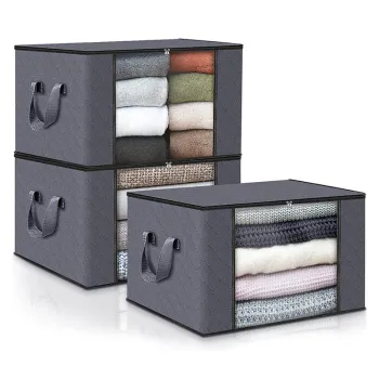Organizator interconectabil pentru haine, lenjerie, prosoape, 90L, 60x43x35 cm imagine