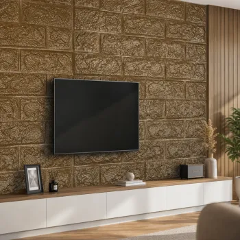 Panou Decorativ 3D Autoadeziv Maro Lucios Spuma Polietilena 70cm x 77cm 6mm imagine