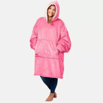 Patura-hanorac cu gluga, confortabila, calduroasa si pufoasa Huggle Hoodie imagine