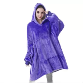 Patura-hanorac cu gluga, confortabila, calduroasa si pufoasa Huggle Hoodie imagine