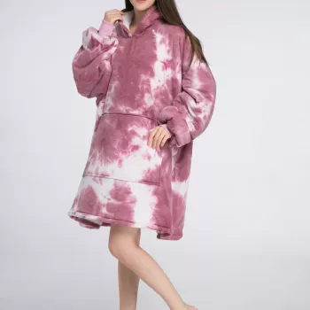 Patura-hanorac cu gluga, confortabila, calduroasa si pufoasa Huggle Hoodie imagine