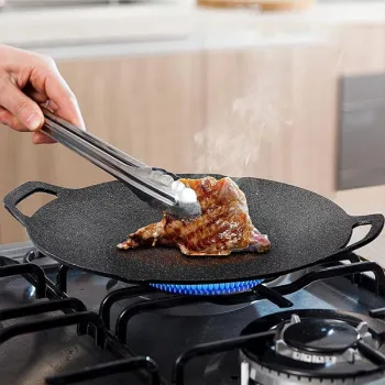 Plita rotunda coreeana pentru gratar 36 cm imagine