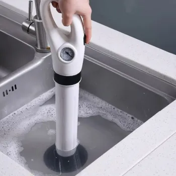 Pompa cu aer comprimat pentru desfundat chiuvete, Instalatii sanitare imagine