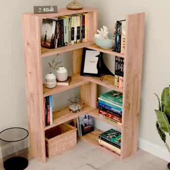 Raft biblioteca asimetric pentru living, 120 x 25 cm, PAL 18 mm imagine