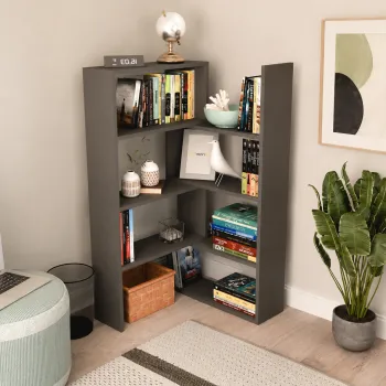 Raft biblioteca asimetric pentru living, 120 x 25 cm, PAL 18 mm imagine