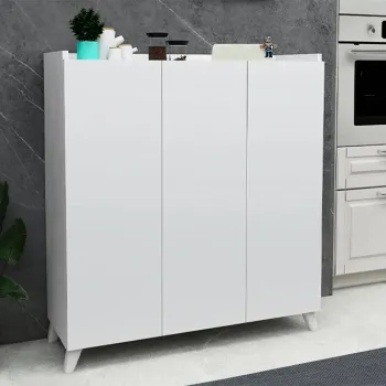 RESIGILAT - Dulap multifunctional cu 3 usi, Design scandinav modern 103.5 x 90 x 30cm imagine