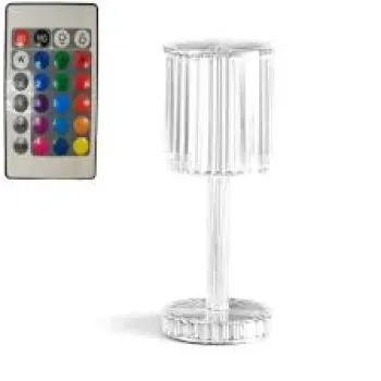 RESIGILAT - Lampa de masa wireless din cristal acrilic cu touch si incarcare prin usb imagine